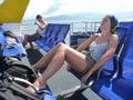 Catching some rays on the Yasawa Flyer