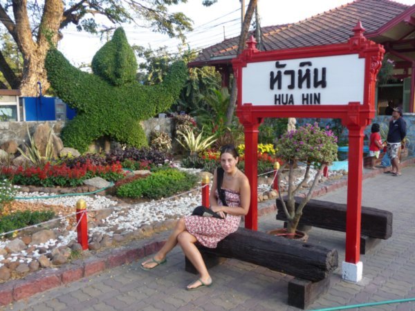 Polly at Hua Hin train station