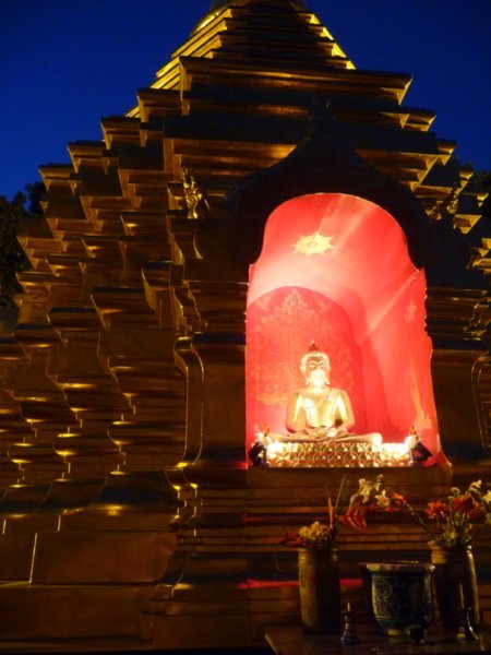 An illuminated Buddha