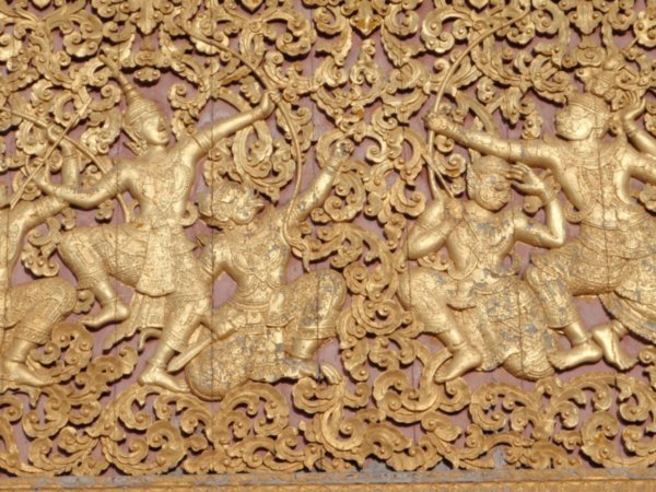Ornate temple carvings