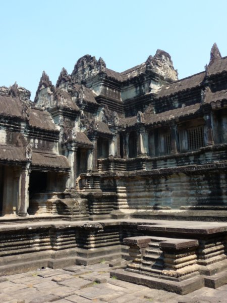 One of the lower courtyards within Angkor Wat
