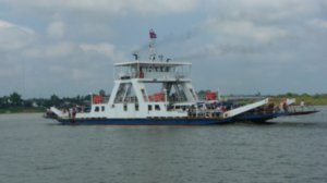 The ferry across the Mekong at Neak Luong