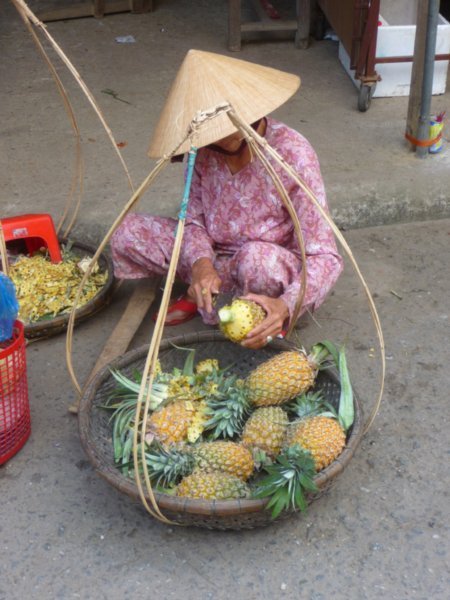 Street pineapple vendor