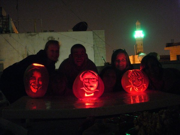 us with the pumpkins