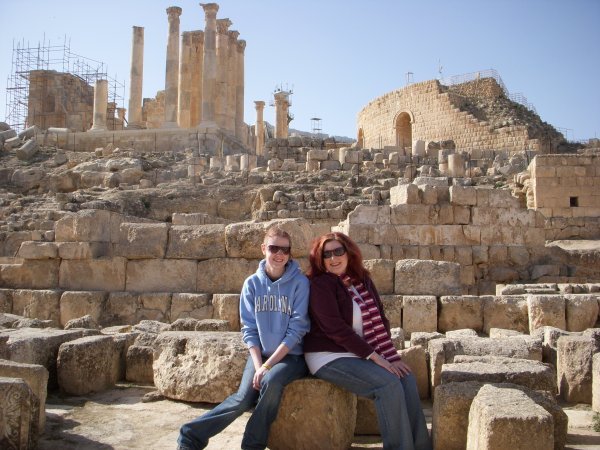 in front of zeus's temple and the amphitheater