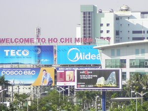view of Saigon from the airport