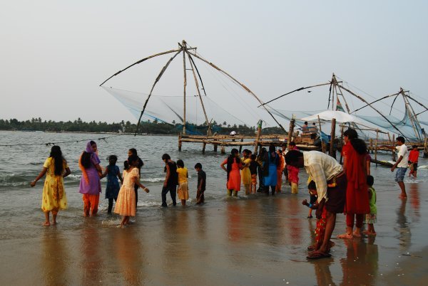 gathering for sunset, kochin