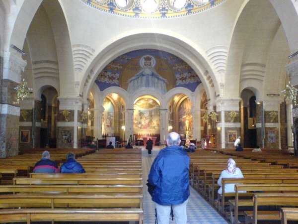 Inside the Rosary Basilica, Lourdes
