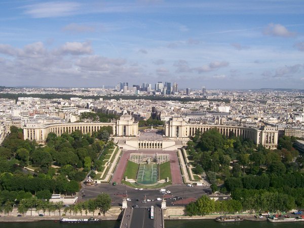 Views of the Trocadero from the Eiffel Tower