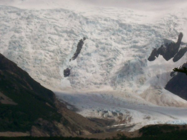 Close up view of the Glacier Grande
