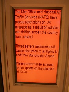 The Flight Information Screens at Manchester Airport