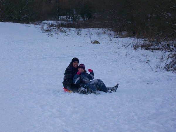 Sledging with my Niece!