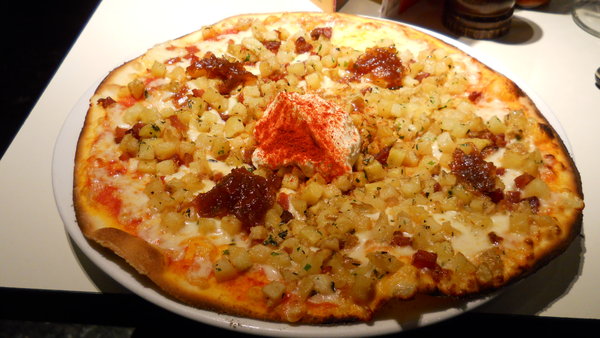 Pizza at Fire & Stone Restaurant