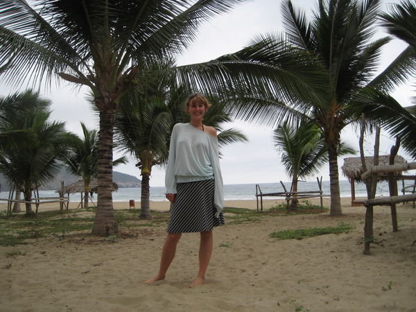 unter Palmen am Strand von Puerto Lopez