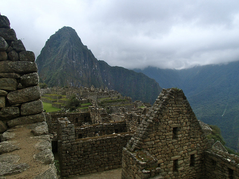 Meandering in Machu Picchu, about 5 minutes before the rain started