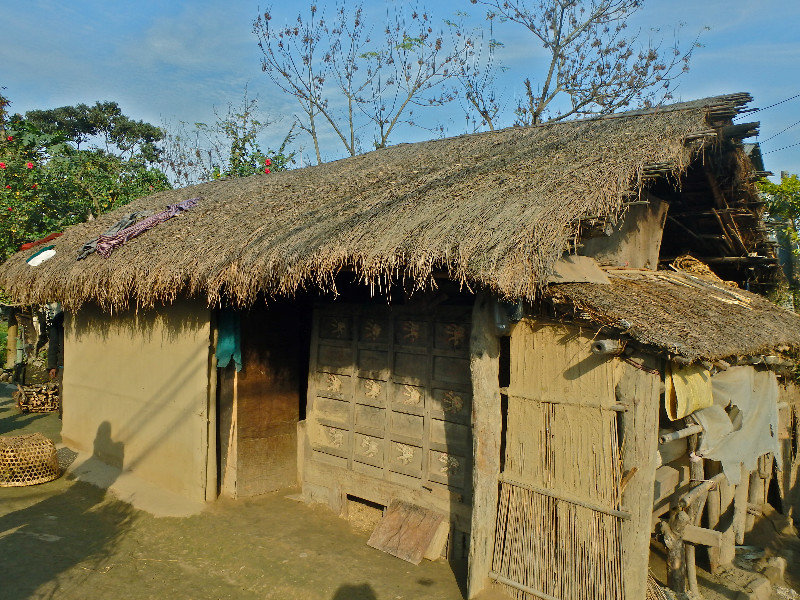 A traditional Tharu house