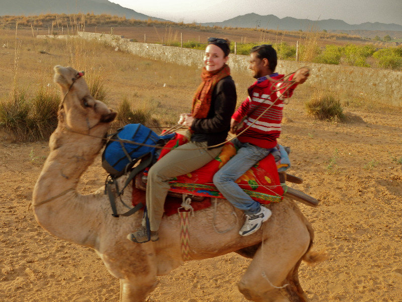 Me on a camel, super comfortable!
