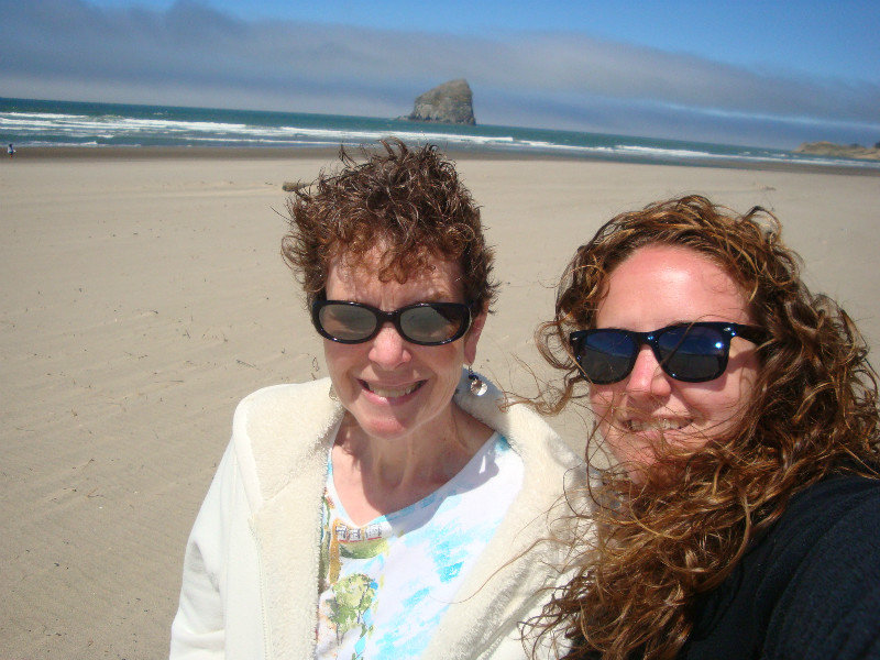 Mom and I on the Oregon Coast