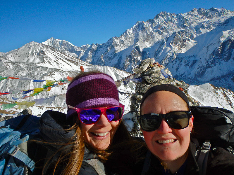 Jackie and I almost getting stuck at 4200M, Nepal