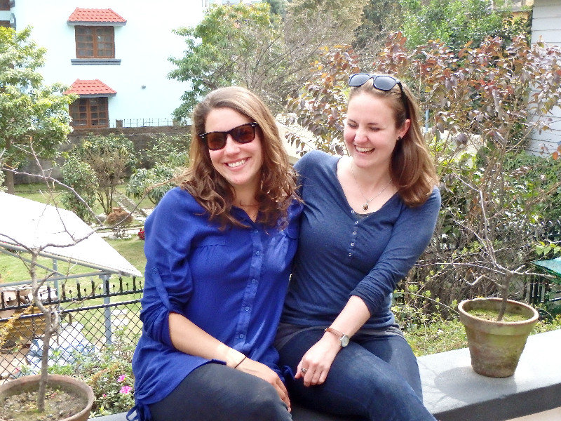 Vanessa and I, doing our thing, Nepal
