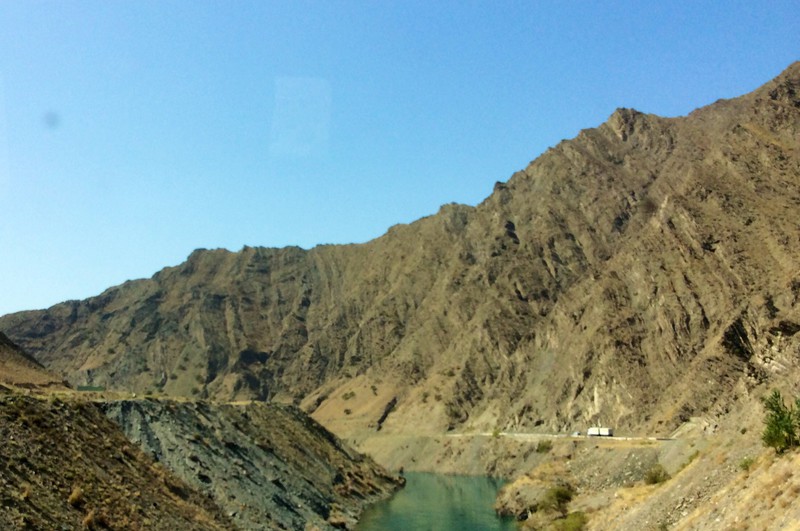 Crossing the Naryn River in Jalal-Abad
