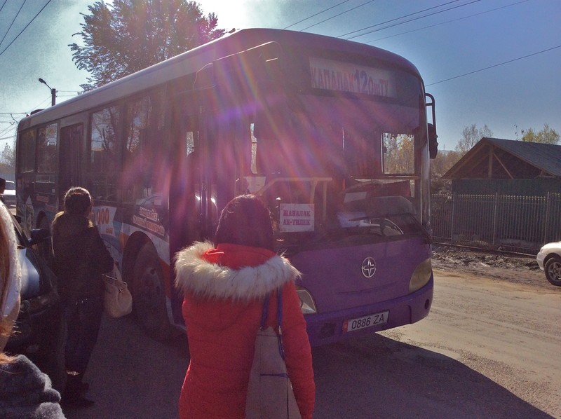 The #12 bus, in Osh