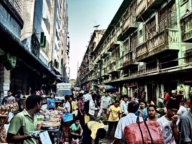 Yangon street market
