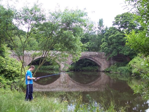 Fishing on the River Almond 