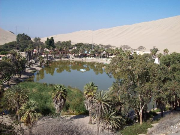 View of the lagoon from up in the dunes
