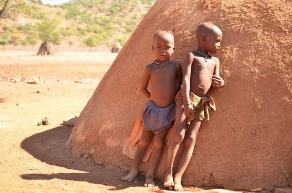 Himba children, Epupa Falls