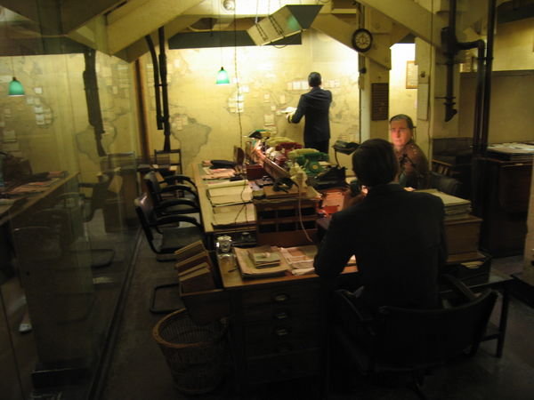 Recreated Communications Office in Churchill's Bunker