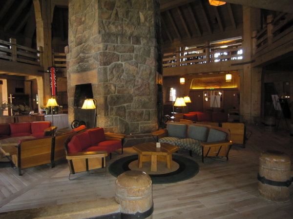Three-story fireplace