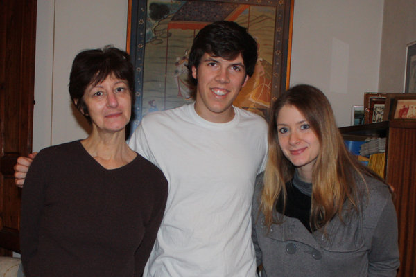 Chris with Lucia and Benedetta