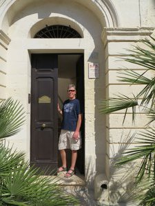 Dave at Door of Our Lodging