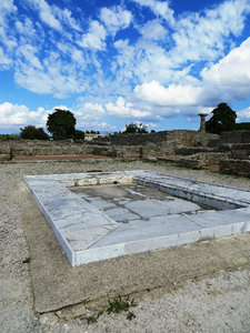 Marble Impluvium in the Entrance of a Roman Home