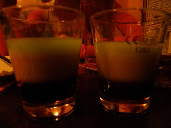 Couple of absinthe shots