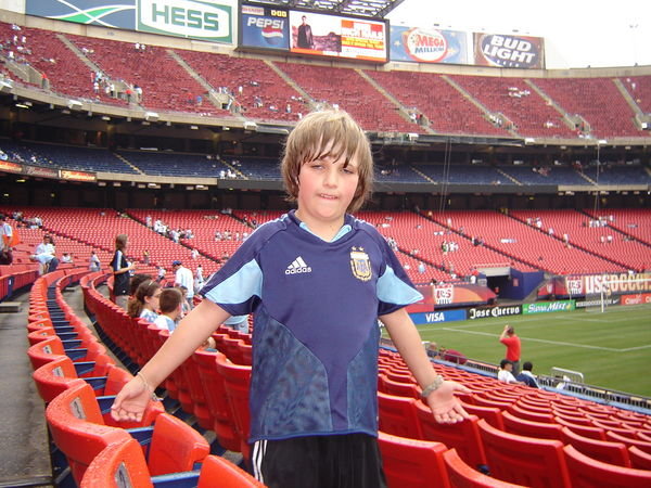 Francesco at the Argentina-USA game at Giants Stadium in NJ