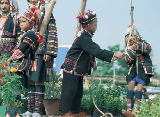 Akha (Laos) tribe kids