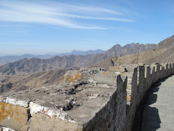 The wall and surrounding mountains