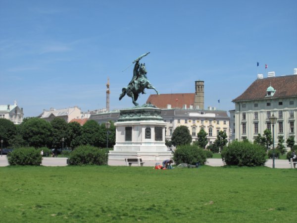 palace and statue