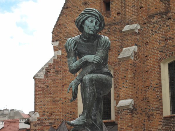 One of the many interesting statues around Krakow