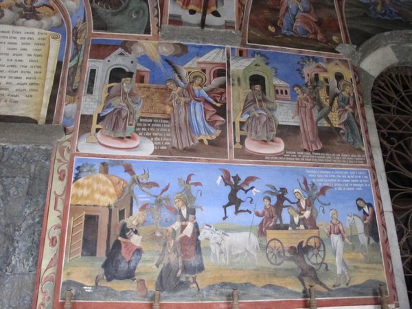 murals at Rila Monastery
