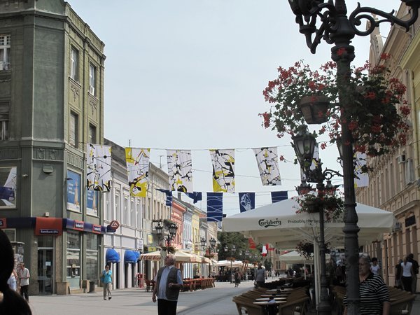 Main Street with Flags/Banners