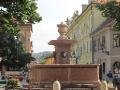 Fountain in town near winery