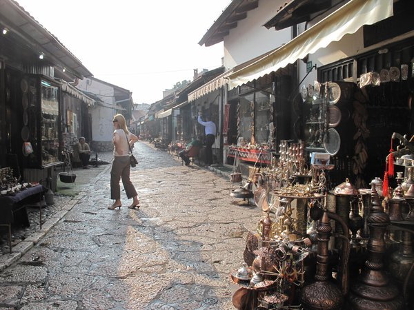 Shops in old town of Sarajevo