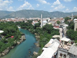 Mostar river and township