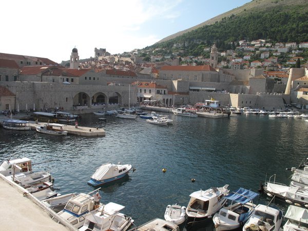 Boats in harbour in Dubrovnik