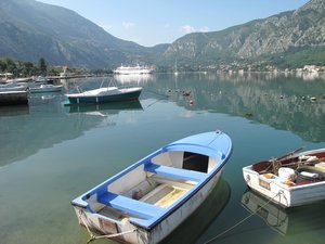 Boats on Kotor's fjord
