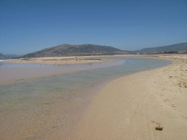 Beach and river in Tarifa