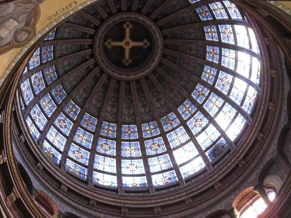 Inside the dome of St Nicholas Church